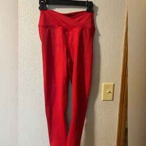 ZYIA Red Leopard Leggings